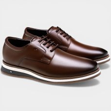 Sapato Jota Pe Couro Air Navagio Masculino - Marrom