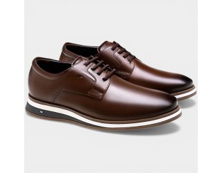 Sapato Jota Pe Couro Air Navagio Masculino - Marrom Sapato Jota Pe Couro Air Navagio Masculino - Marrom