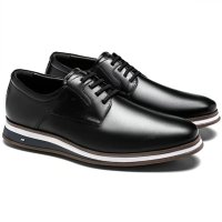 Sapato Jota Pe Couro Air Navagio Masculino - Preto