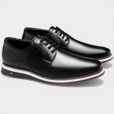 Sapato Jota Pe Couro Air Navagio Masculino - Preto