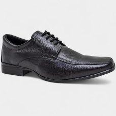 Sapato Social Couro Jota Fran Com Cadarço Masculino - Preto