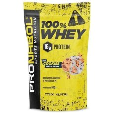  Whey Protein 100% Pronabol Sports Nutrition Refil 900g - Cookies And Cream