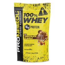  Whey Protein 100% Pronabol Sports Nutrition Refil 900g -  Chocolate e Avelã