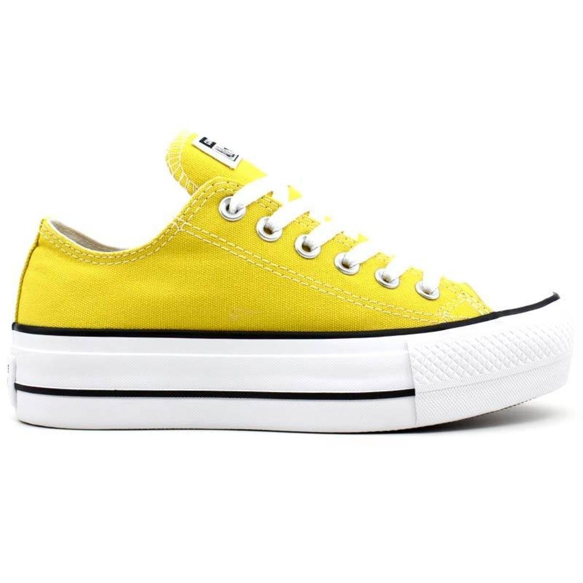 Tênis Converse Chuck Taylor All Star Platform Feminino Amarelo Compre Agora Cabana Magazine