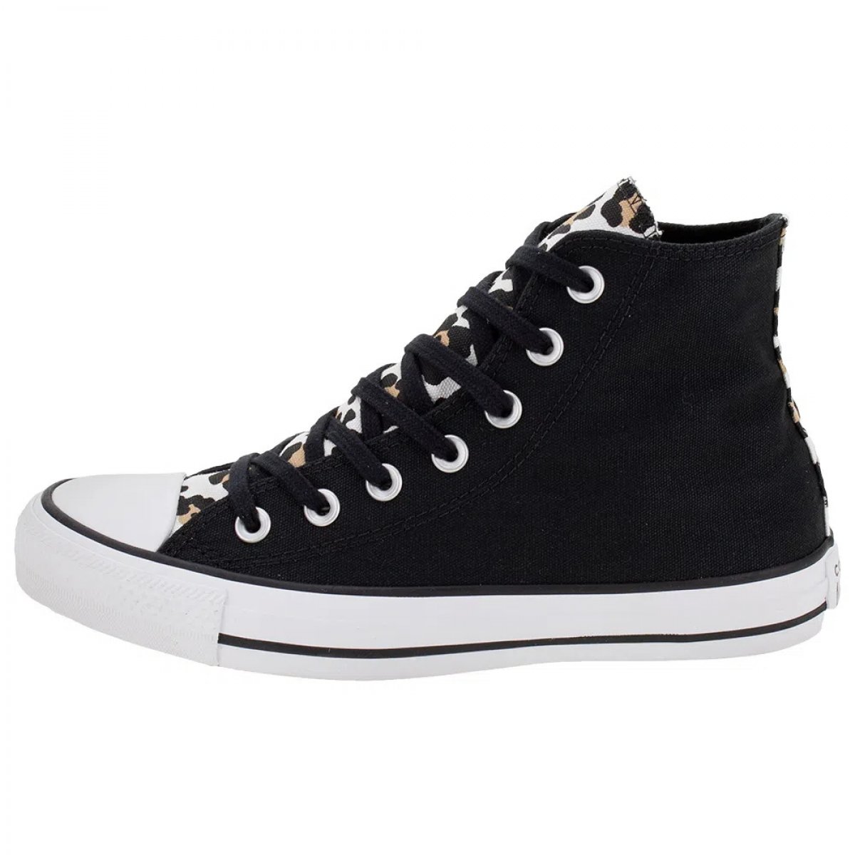 Bota All Star Tenis Cano Alto Convers Preto C/ Listra Preta Masculino e  Feminino