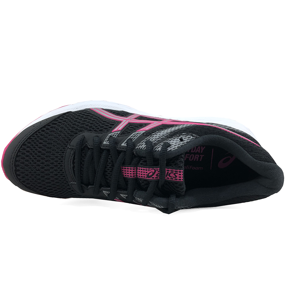 tenis asics feminino preto com rosa