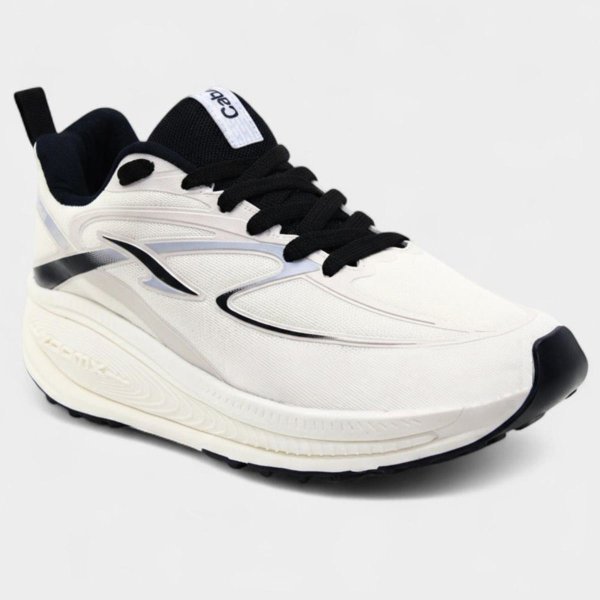 Tênis Caban Max Runner Masculino - Off White e Preto