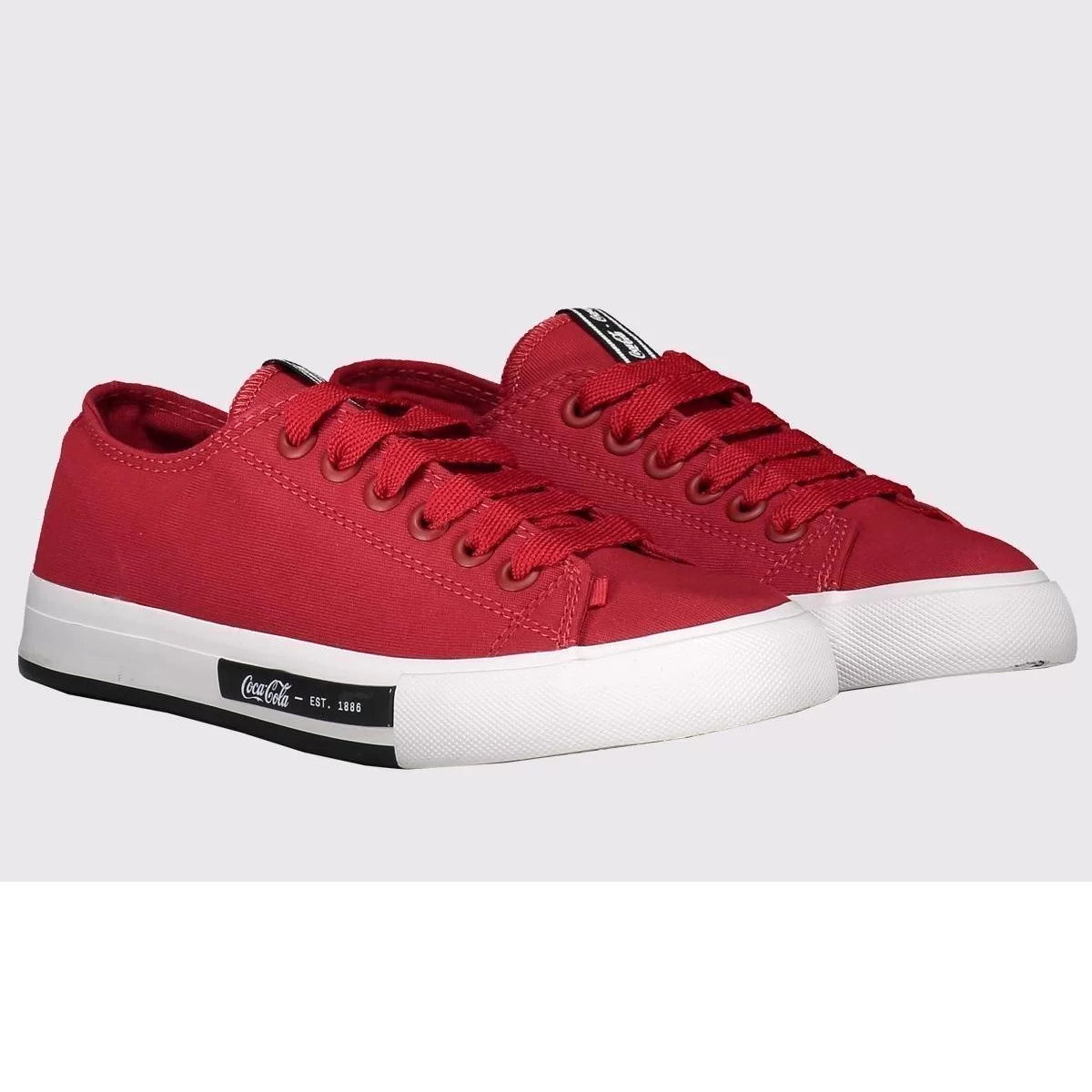 Tenis coca cola vermelho hot sale feminino