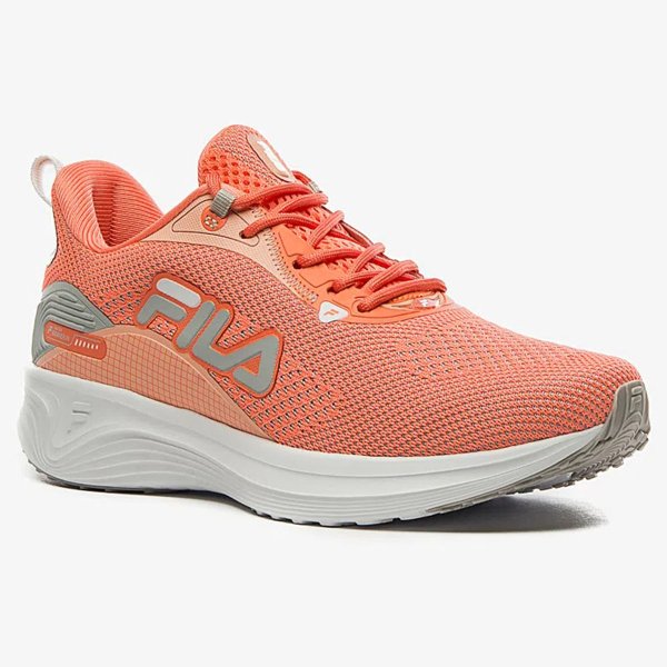 Tênis Fila Racer Brave Run Feminino - Laranja e Branco