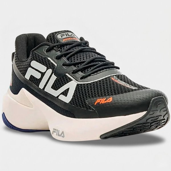 Tênis Fila Recovery Masculino - Preto e Laranja