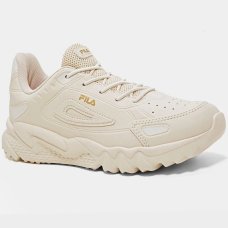 Tênis Infantil Fila Venture Tracer - Bege e Dourado