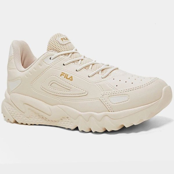 Tênis Infantil Fila Venture Tracer - Bege e Dourado