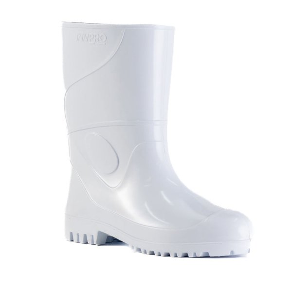Bota PVC Cano Medio Innpro Agro Antiderrapante CA 36025 - Branco