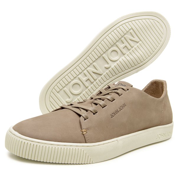 Tênis Casual John John Sidney Ginger Masculino - Bege