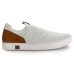 Tênis Couro Kildare Montello Knit Masculino - Creme e Cinza