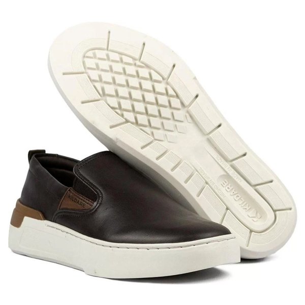 Slip On Couro Kildare Mick Masculino - Café