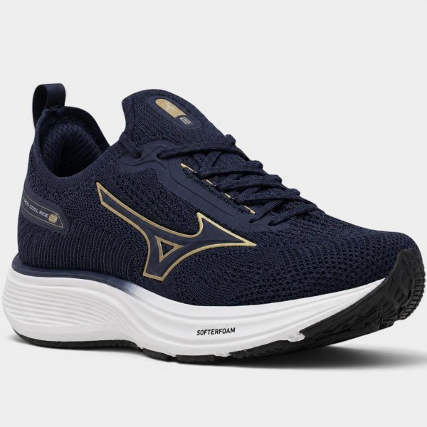 Tênis Mizuno Cool Ride 3 Masculino - Marinho e Dourado