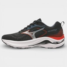 Tênis Mizuno Wave Vitality 7 Masculino - Preto e Laranja