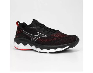 Tênis Mizuno Wave Way 3 Masculino - Preto e Vermelho