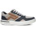 Tênis Couro Pegada Silver Casual Masculino - Bege e Preto
