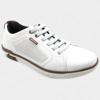 Sapatênis Couro Pegada Microperfuros Masculino - Off White