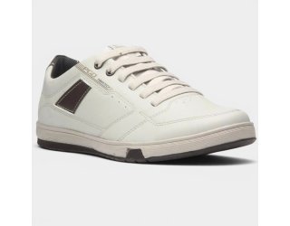 Tênis Couro Pegada Microfibra Masculino - Branco