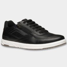 Sapatênis Pegada Microfibra Calce Fácil Zíper Lateral Masculino - Preto