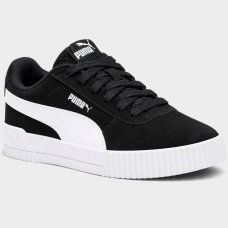 Tênis Infantil Puma Carina PS BDP Menina - Preto e Branco