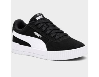 Tênis Infantil Puma Carina PS BDP Menina - Preto e Branco