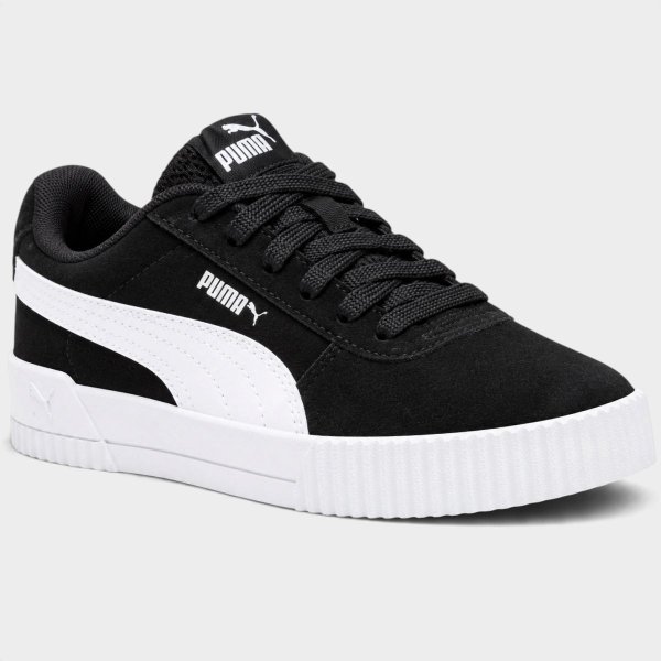 Tênis Infantil Puma Carina PS BDP Menina - Preto e Branco