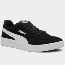 Tênis Puma Court Classic Clean SD Masculino - Preto e Branco