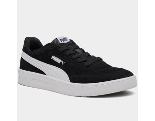 Tênis Puma Court Classic Clean SD Masculino - Preto e Branco Tênis Puma Court Classic Clean SD Masculino - Preto e Branco