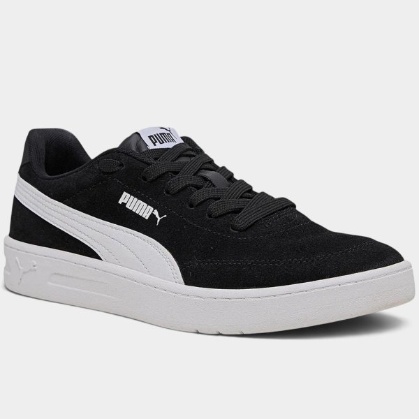 Tênis Puma Court Classic Clean SD Masculino - Preto e Branco