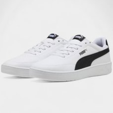 Tênis Puma Court Classic Clean Masculino - Branco e Preto