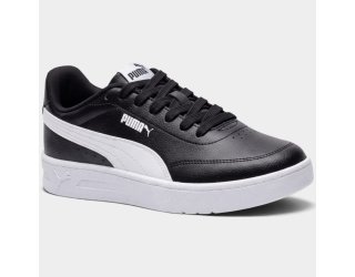 Tênis Puma Court Classic Clean Masculino - Preto e Branco Tênis Puma Court Classic Clean Masculino - Preto e Branco
