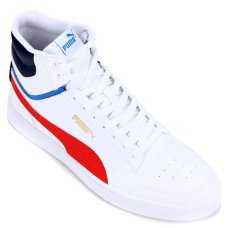 Tênis Puma Shuffle Mid Bdp - Branco e Vermelho