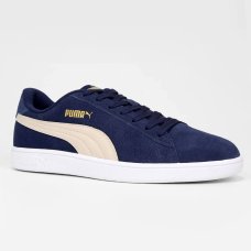 Tênis Puma Smash V2 - Marinho e Branco