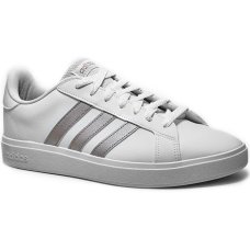 Tênis Adidas Grand Court Base Feminino - Branco e Prata