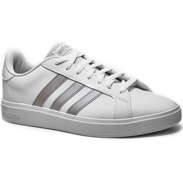 Tênis Adidas Grand Court Base Feminino - Branco e Prata