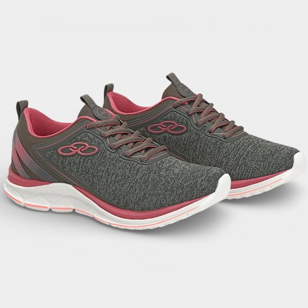 Tênis Olympikus Day Feminino - Cinza e Rosa