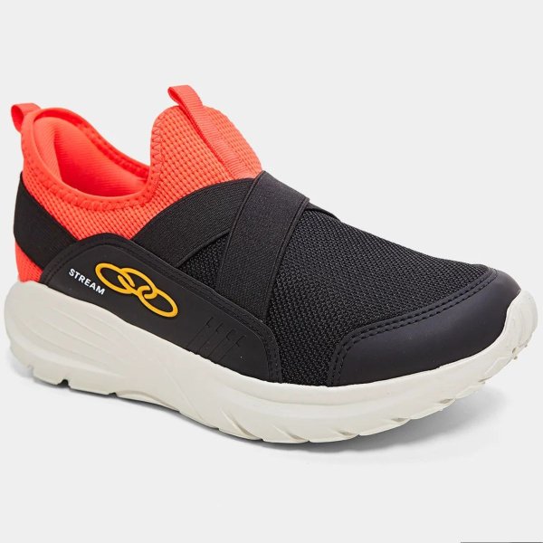 Tênis Infantil Olympikus Stream Menino - Preto e Vermelho