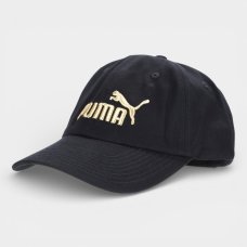 Boné Puma Aba Curva Essentials - Preto e Dourado