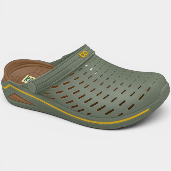 Babuche Boaonda Brave Masculino - Verde e Amarelo