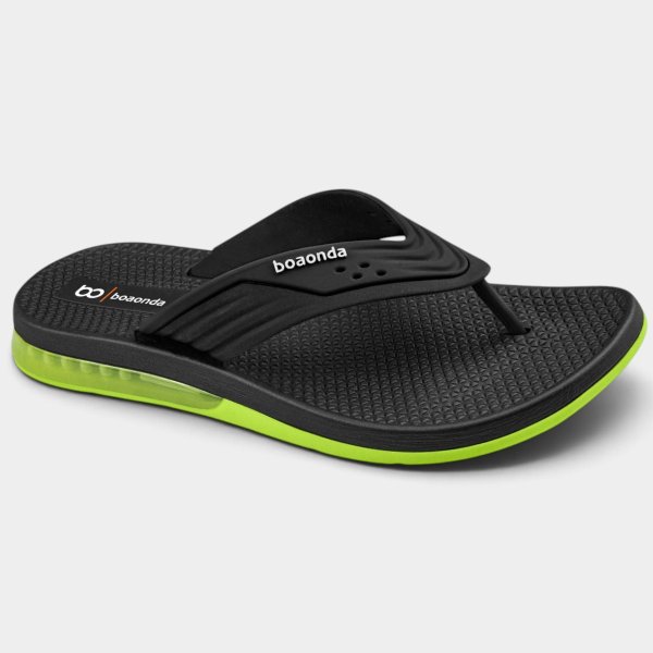 Chinelo Ortopédico Boaonda Colt Masculino - Preto e Verde