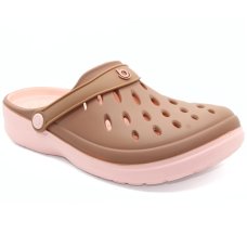 Babuche Boaonda Easy Feminino - Marrom e Rosa 