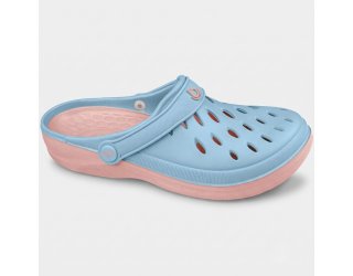 Babuche Boaonda Easy Feminino - Rosa e Azul Babuche Boaonda Easy Feminino - Rosa e Azul
