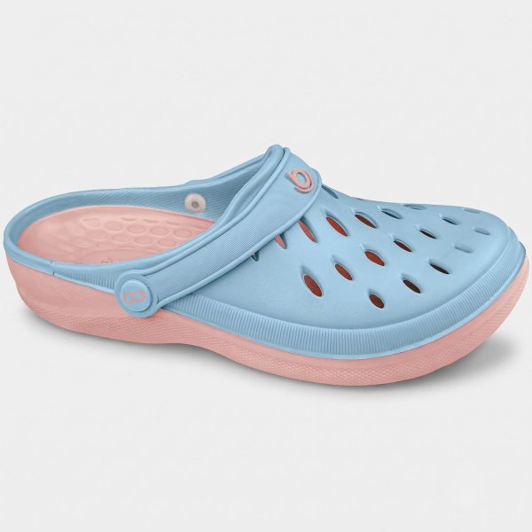 Babuche Boaonda Easy Feminino - Rosa e Azul