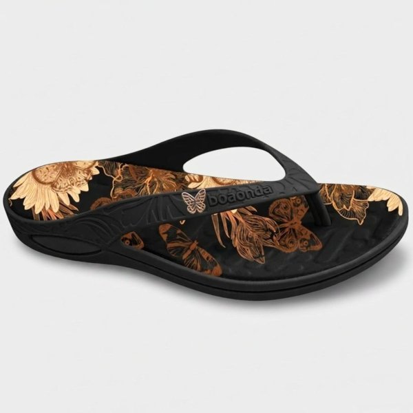 Chinelo Ortopédico Boaonda Lilly Feminino - Preto e Marrom