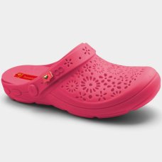 Babuche Boaonda Nellie Feminino - Rosa e Vermelho