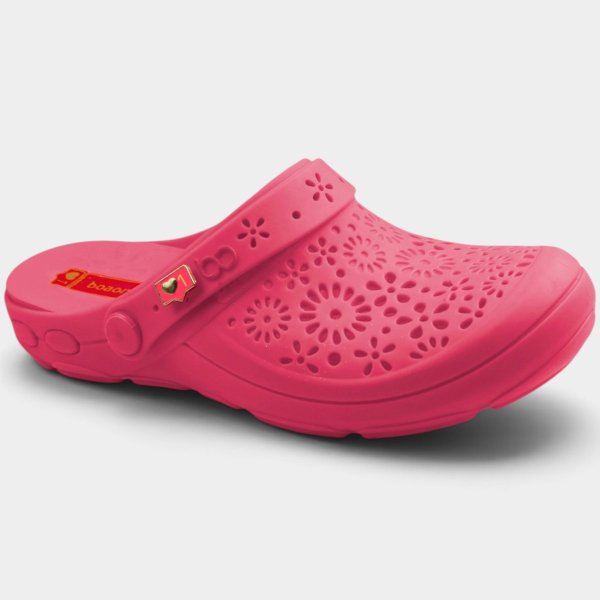 Babuche Boaonda Nellie Feminino - Rosa e Vermelho
